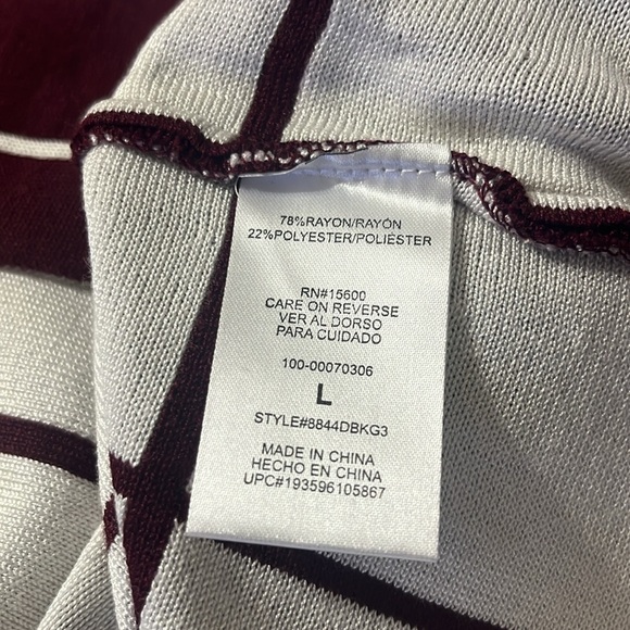 My Michelle Girls Dress Windowpane Fit Flare Size L / 14 color Wine and Ivory - Picture 9 of 16